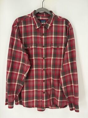 Patagonia Plaid  Organic Cotton Button Up Shirt Long Sleeve Large